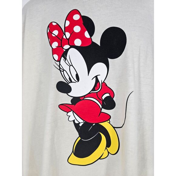 Disney NWT Minnie Mouse XXL Women's Graphic T Shirt Cream - Picture 3 of 5